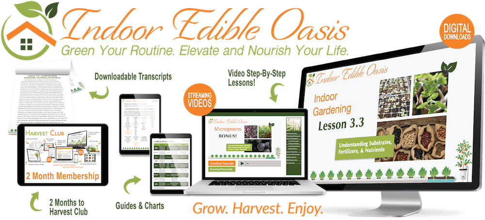 Indoor Edible Oasis Course Sales Graphic. 